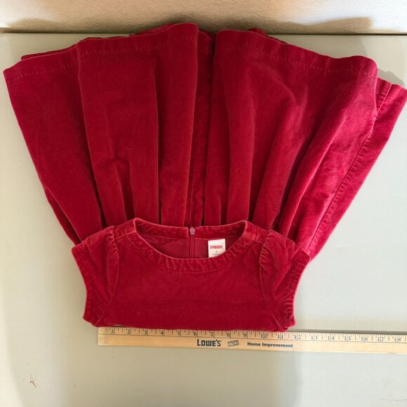 Gymboree EUC "Holiday Pictures 2007"Girls Red Velvet Size 4 Pleated Bow Dress - Picture 7 of 11
